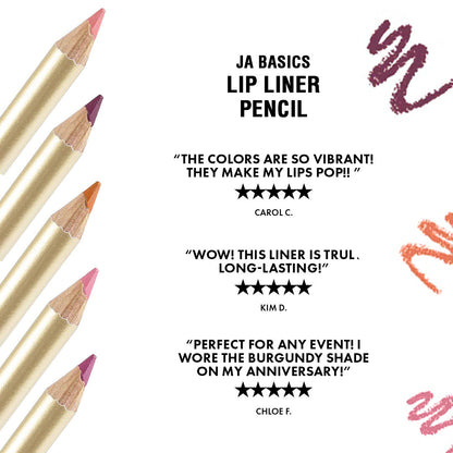 JA Basics Lip Liner Pencil 5-Piece Set
